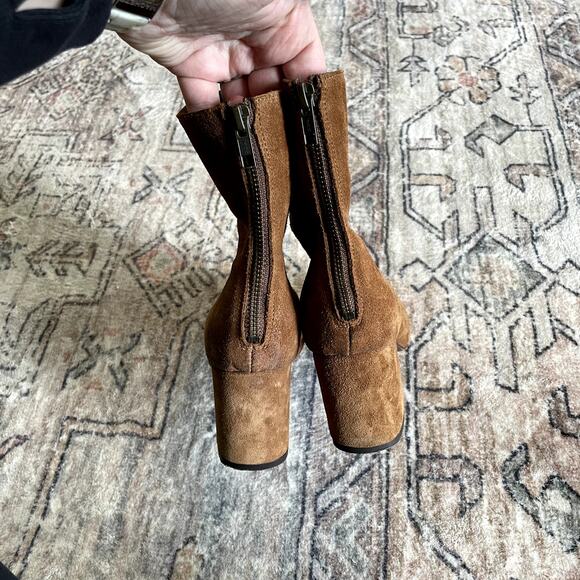 Free People Cecile Calf Booties Brown Suede Leather Classic Boots SZ EU 36 - Picture 9 of 12